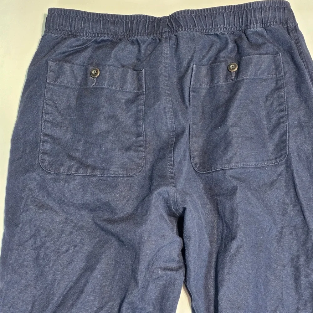 J.Crew Mens Navy Blue Cotton Linen Blend Dock Pants CJ363 Size M